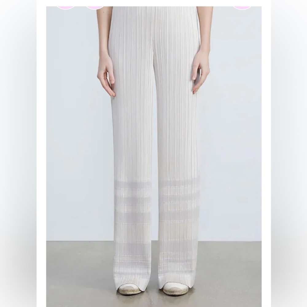 Lafayette 148 Riverside Plisse Pants NWT XL